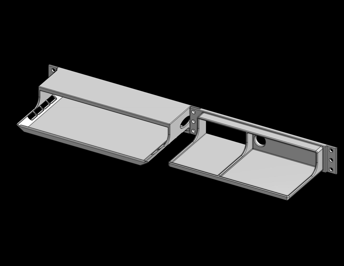 UniFi Cloud Gateway Fiber Rack Mount | UCG Fiber 19" Rack Mount with ONT Shelf | Calix 803G Mount | Homelab Network Rack Bracket