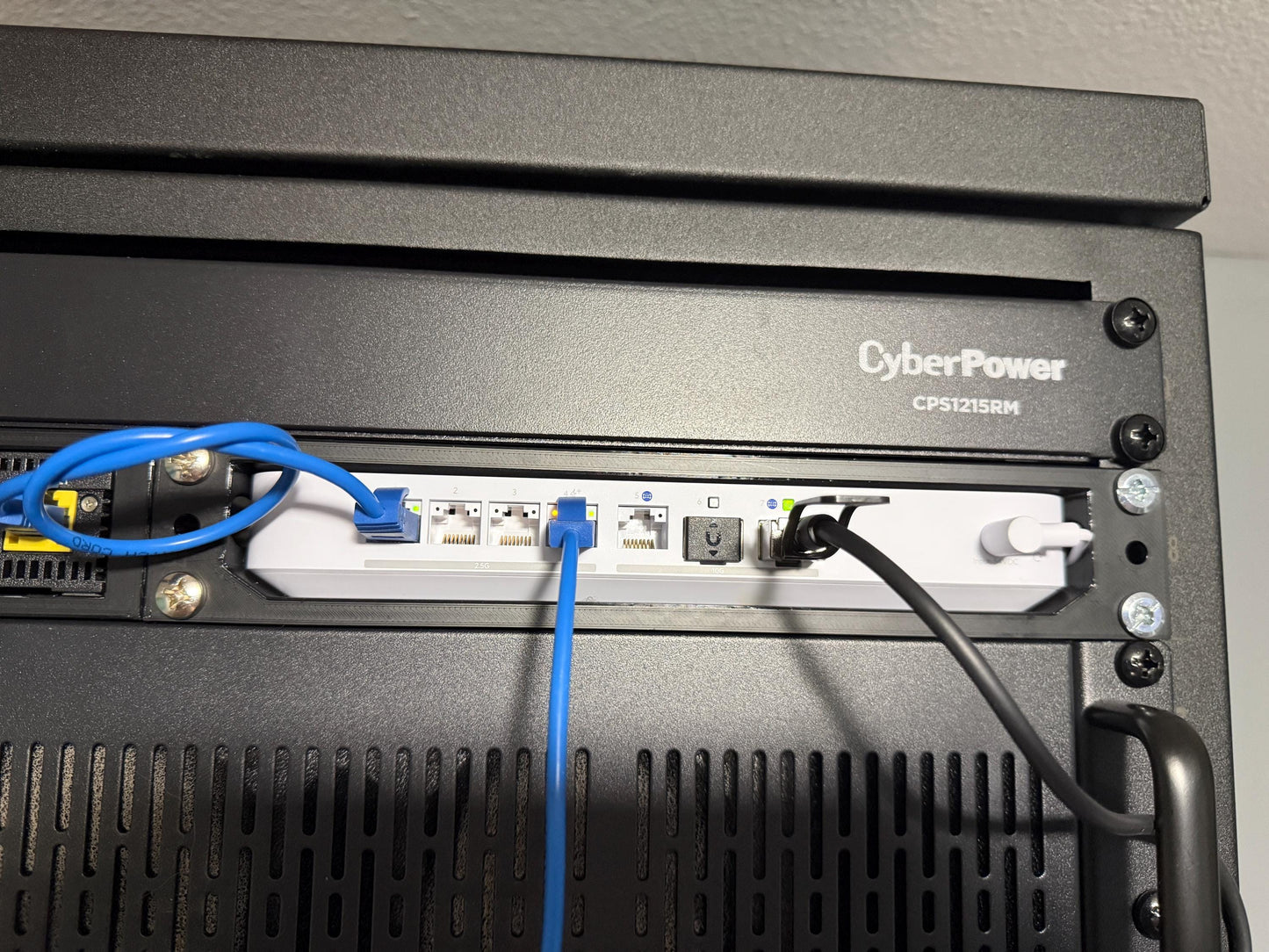 UniFi Cloud Gateway Fiber Rack Mount | UCG Fiber 19" Rack Mount with ONT Shelf | Calix 803G Mount | Homelab Network Rack Bracket